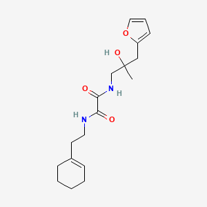 molecular formula C18H26N2O4 B2732443 N1-(2-(cyclohex-1-en-1-yl)ethyl)-N2-(3-(furan-2-yl)-2-hydroxy-2-methylpropyl)oxalamide CAS No. 1706247-82-6