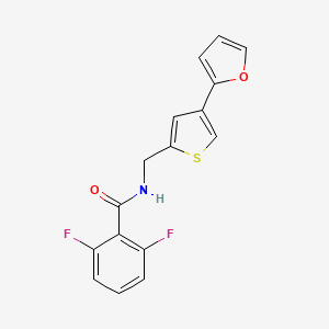molecular formula C16H11F2NO2S B2732445 2,6-Difluoro-N-[[4-(furan-2-yl)thiophen-2-yl]methyl]benzamide CAS No. 2380009-48-1