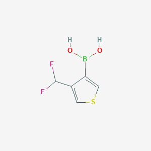 molecular formula C5H5BF2O2S B2732446 (4-(Difluoromethyl)thiophen-3-yl)boronic acid CAS No. 2246874-50-8
