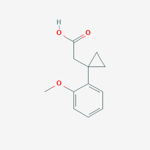 molecular formula C12H14O3 B2732458 2-[1-(2-Methoxyphenyl)cyclopropyl]acetic acid CAS No. 1225528-06-2
