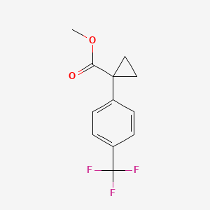 molecular formula C12H11F3O2 B2732464 1-(4-Trifluoromethyl-phenyl)-cyclopropanecarboxylic acid methyl ester CAS No. 1889796-55-7
