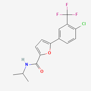 molecular formula C15H13ClF3NO2 B2732479 5-[4-氯-3-(三氟甲基)苯基]-N-异丙基-2-呋酰胺 CAS No. 831239-42-0