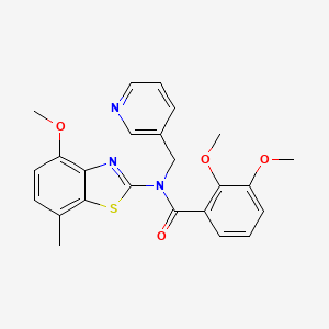molecular formula C24H23N3O4S B2732480 2,3-二甲氧基-N-(4-甲氧基-7-甲基苯并[d]噻唑-2-基)-N-(吡啶-3-基甲基)苯甲酰胺 CAS No. 895440-49-0