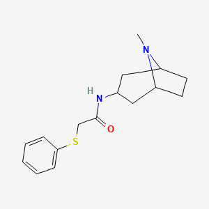 molecular formula C16H22N2OS B2732485 N-(8-Methyl-8-azabicyclo[3.2.1]oct-3-yl)-2-(phenylsulfanyl)acetamide CAS No. 256955-75-6