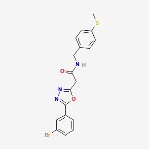molecular formula C18H16BrN3O2S B2732503 2-(5-(3-溴苯基)-1,3,4-噁二唑-2-基)-N-(4-(甲硫基)苄基)乙酰胺 CAS No. 1251623-13-8