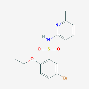 molecular formula C14H15BrN2O3S B273252 5-bromo-2-ethoxy-N-(6-methylpyridin-2-yl)benzenesulfonamide 