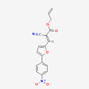 B2732530 (E)-allyl 2-cyano-3-(5-(4-nitrophenyl)furan-2-yl)acrylate CAS No. 301339-59-3