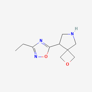 molecular formula C10H15N3O2 B2732533 5-(3-Ethyl-1,2,4-oxadiazol-5-yl)-2-oxa-7-azaspiro[3.4]octane CAS No. 2168675-18-9