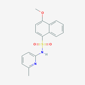 molecular formula C17H16N2O3S B273254 4-methoxy-N-(6-methylpyridin-2-yl)naphthalene-1-sulfonamide 
