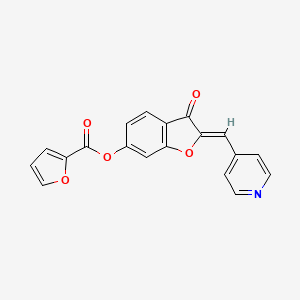 (Z)-3-oxo-2-(pyridin-4-ylmethylene)-2,3-dihydrobenzofuran-6-yl furan-2-carboxylate