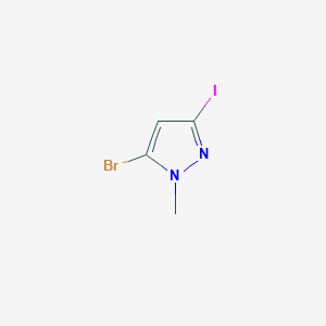 molecular formula C4H4BrIN2 B2732563 5-Bromo-3-iodo-1-methylpyrazole CAS No. 2445785-00-0