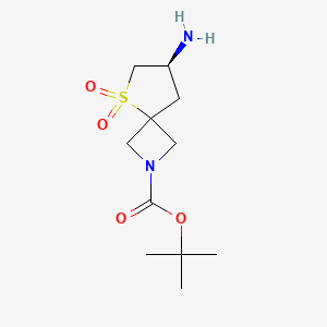 tert-Butyl (S)-7-amino-5-thia-2-azaspiro[3.4]octane-2-carboxylate 5,5-dioxide