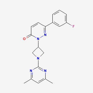 molecular formula C19H18FN5O B2732574 2-[1-(4,6-Dimethylpyrimidin-2-yl)azetidin-3-yl]-6-(3-fluorophenyl)pyridazin-3-one CAS No. 2380175-83-5