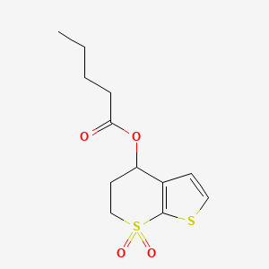 (7,7-dioxo-5,6-dihydro-4H-thieno[2,3-b]thiopyran-4-yl) pentanoate