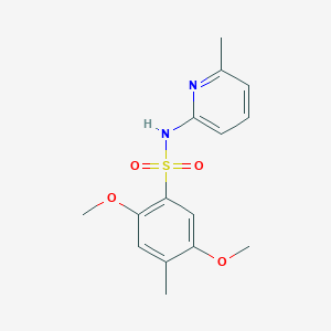 molecular formula C15H18N2O4S B273258 2,5-dimethoxy-4-methyl-N-(6-methyl-2-pyridinyl)benzenesulfonamide 