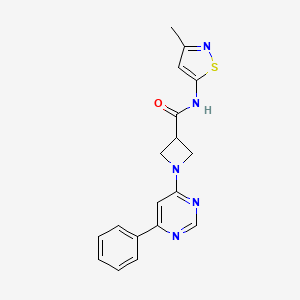 molecular formula C18H17N5OS B2732584 N-(3-methylisothiazol-5-yl)-1-(6-phenylpyrimidin-4-yl)azetidine-3-carboxamide CAS No. 2034286-01-4