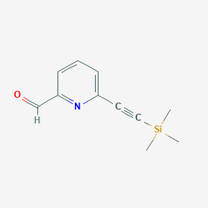 molecular formula C11H13NOSi B2732585 6-((Trimethylsilyl)ethynyl)picolinaldehyde CAS No. 183438-94-0