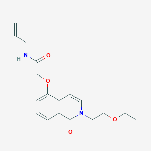 molecular formula C18H22N2O4 B2732588 2-[2-(2-ethoxyethyl)-1-oxoisoquinolin-5-yl]oxy-N-prop-2-enylacetamide CAS No. 898457-52-8