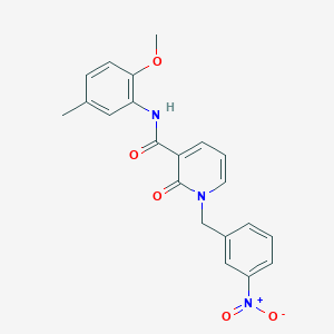 molecular formula C21H19N3O5 B2732618 N-(2-methoxy-5-methylphenyl)-1-(3-nitrobenzyl)-2-oxo-1,2-dihydropyridine-3-carboxamide CAS No. 946222-74-8