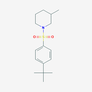 molecular formula C16H25NO2S B273262 1-(4-Tert-butylbenzenesulfonyl)-3-methylpiperidine 