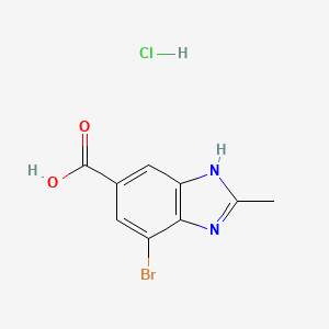 7-Bromo-2-methyl-3H-benzimidazole-5-carboxylic acid;hydrochloride
