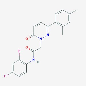 molecular formula C20H17F2N3O2 B2732624 N-(2,4-difluorophenyl)-2-[3-(2,4-dimethylphenyl)-6-oxopyridazin-1-yl]acetamide CAS No. 941930-61-6
