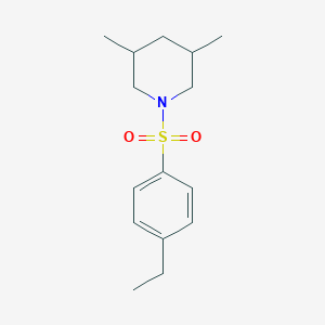 molecular formula C15H23NO2S B273263 1-[(4-Ethylphenyl)sulfonyl]-3,5-dimethylpiperidine 