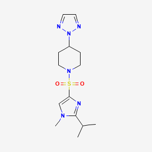 1-((2-isopropyl-1-methyl-1H-imidazol-4-yl)sulfonyl)-4-(2H-1,2,3-triazol-2-yl)piperidine