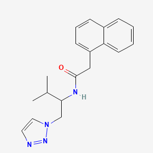 molecular formula C19H22N4O B2732645 N-(3-methyl-1-(1H-1,2,3-triazol-1-yl)butan-2-yl)-2-(naphthalen-1-yl)acetamide CAS No. 2034229-56-4