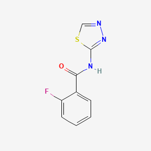 molecular formula C9H6FN3OS B2732651 2-fluoro-N-(1,3,4-thiadiazol-2-yl)benzamide CAS No. 313368-15-9