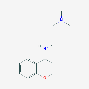 molecular formula C16H26N2O B2732673 N1-(色甘-4-基)-N3,N3,2,2-四甲基丙烷-1,3-二胺 CAS No. 1019505-45-3