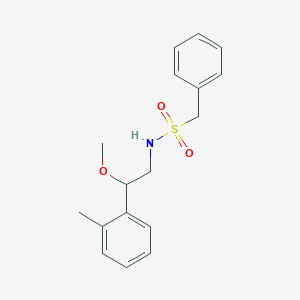 molecular formula C17H21NO3S B2732682 N-(2-methoxy-2-(o-tolyl)ethyl)-1-phenylmethanesulfonamide CAS No. 1797878-30-8