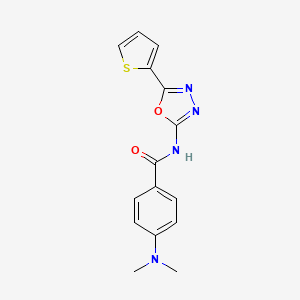 4-(dimethylamino)-N-(5-(thiophen-2-yl)-1,3,4-oxadiazol-2-yl)benzamide