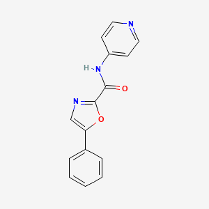 molecular formula C15H11N3O2 B2732687 5-phenyl-N-(pyridin-4-yl)oxazole-2-carboxamide CAS No. 955672-80-7