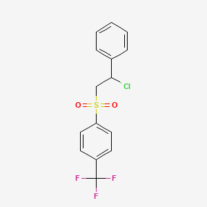molecular formula C15H12ClF3O2S B2732692 1-[(2-Chloro-2-phenylethyl)sulphonyl]-4-(trifluoromethyl)benzene CAS No. 244278-56-6