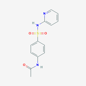 molecular formula C13H13N3O3S B027327 乙酰胺，N-[4-[(2-吡啶基氨基)磺酰基]苯基]- CAS No. 19077-98-6