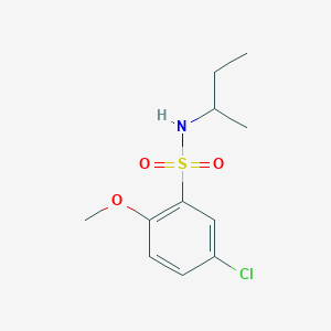 molecular formula C11H16ClNO3S B273270 N-(sec-butyl)-5-chloro-2-methoxybenzenesulfonamide 