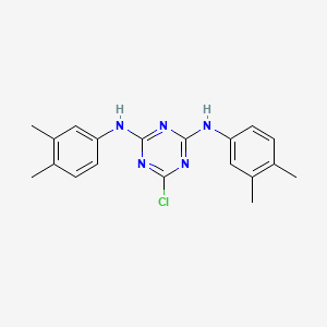 molecular formula C19H20ClN5 B2732702 6-chloro-N,N'-bis(3,4-dimethylphenyl)-1,3,5-triazine-2,4-diamine CAS No. 320367-63-3