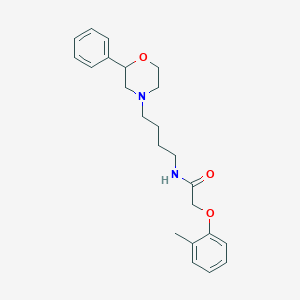molecular formula C23H30N2O3 B2732707 N-(4-(2-phenylmorpholino)butyl)-2-(o-tolyloxy)acetamide CAS No. 953971-82-9