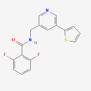 molecular formula C17H12F2N2OS B2732712 2,6-二氟-N-((5-(噻吩-2-基)吡啶-3-基)甲基)苯甲酰胺 CAS No. 2034410-45-0
