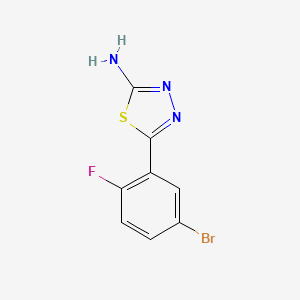molecular formula C8H5BrFN3S B2732721 5-(5-Bromo-2-fluorophenyl)-1,3,4-thiadiazol-2-amine CAS No. 299441-49-9