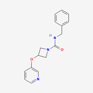molecular formula C16H17N3O2 B2732723 N-苄基-3-(吡啶-3-氧基)氮杂环丁烷-1-甲酰胺 CAS No. 1904318-04-2