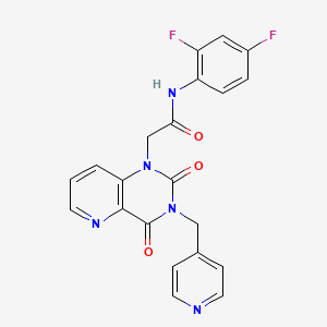 molecular formula C21H15F2N5O3 B2732724 N-(2,4-difluorophenyl)-2-(2,4-dioxo-3-(pyridin-4-ylmethyl)-3,4-dihydropyrido[3,2-d]pyrimidin-1(2H)-yl)acetamide CAS No. 941908-77-6