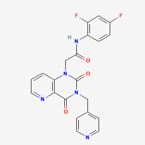 molecular formula C21H15F2N5O3 B2732724 N-(2,4-二氟苯基)-2-(2,4-二氧-3-(吡啶-4-基甲基)-3,4-二氢吡啶并[3,2-d]嘧啶-1(2H)-基)乙酰胺 CAS No. 941908-77-6