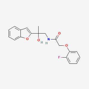 molecular formula C19H18FNO4 B2732727 N-(2-(benzofuran-2-yl)-2-hydroxypropyl)-2-(2-fluorophenoxy)acetamide CAS No. 2034600-17-2