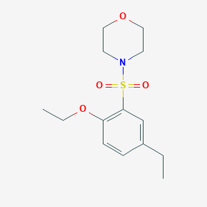 molecular formula C14H21NO4S B273273 4-(2-Ethoxy-5-ethylbenzenesulfonyl)morpholine 
