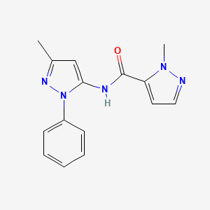 molecular formula C15H15N5O B2732730 1-甲基-N-(3-甲基-1-苯基-1H-吡唑-5-基)-1H-吡唑-5-甲酰胺 CAS No. 1207050-32-5