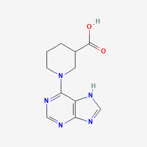 molecular formula C11H13N5O2 B2732749 1-(9H-嘌呤-6-基)哌啶-3-羧酸 CAS No. 887833-26-3