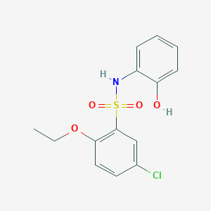 molecular formula C14H14ClNO4S B273275 5-chloro-2-ethoxy-N-(2-hydroxyphenyl)benzenesulfonamide 