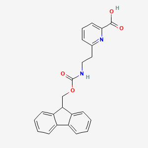molecular formula C23H20N2O4 B2732765 6-[2-(9H-Fluoren-9-ylmethoxycarbonylamino)ethyl]pyridine-2-carboxylic acid CAS No. 2138247-42-2
